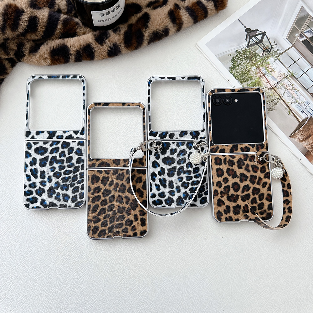 Women'S Accessories Designer - Leopardenmuster Klappbare Handyhülle für Motorola Razr