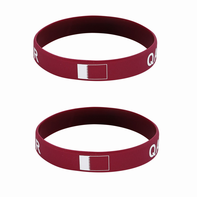 Women Accessories Qatar - 2 stücke Katar Flagge Silikon Armbänder