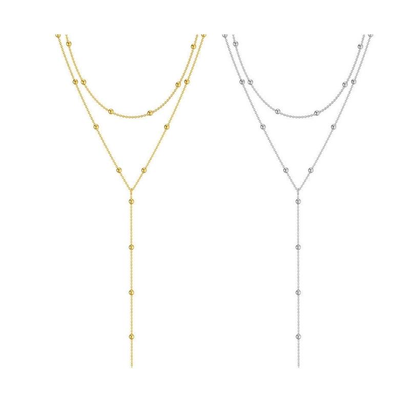 Women'S Accessories For Formal Wear - J78F Stilvolle mehrsträngige Kettenhalskette, zarte Fransendesigns,