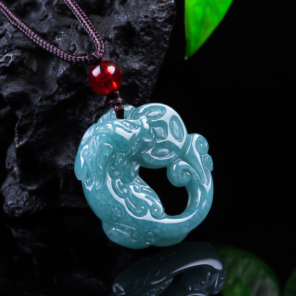 Women'S Accessories Designer - Burmesischer Jadeit Pixiu Anhänger Echte Jade