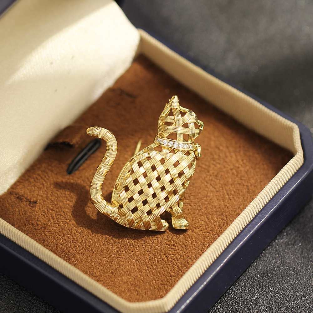 Brooch Pin Gold - Design Sense Compilation Goldene Kätzchen-Brosche, Niedliche