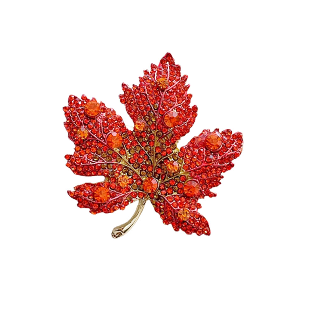 Women'S Accessories For Formal Wear - Hochwertige Strass-Ahornblatt-Brosche für Damen, elegantes, stilvolles