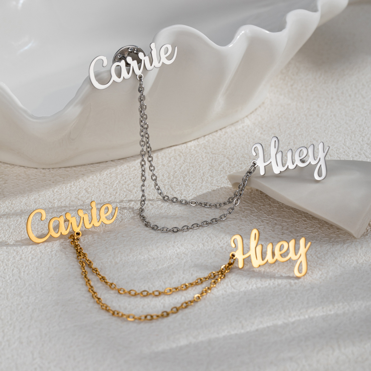 Modische 2-Namen-DIY-Ansteckna – Women Accessories Name Bewertung und Preis