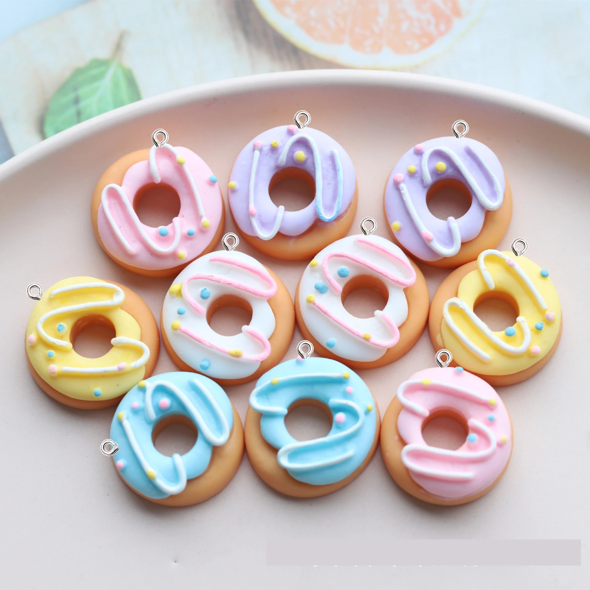 10 Stücke Kawaii Farbe Donut H – Resin Bangle Bracelet Bewertung und Preis