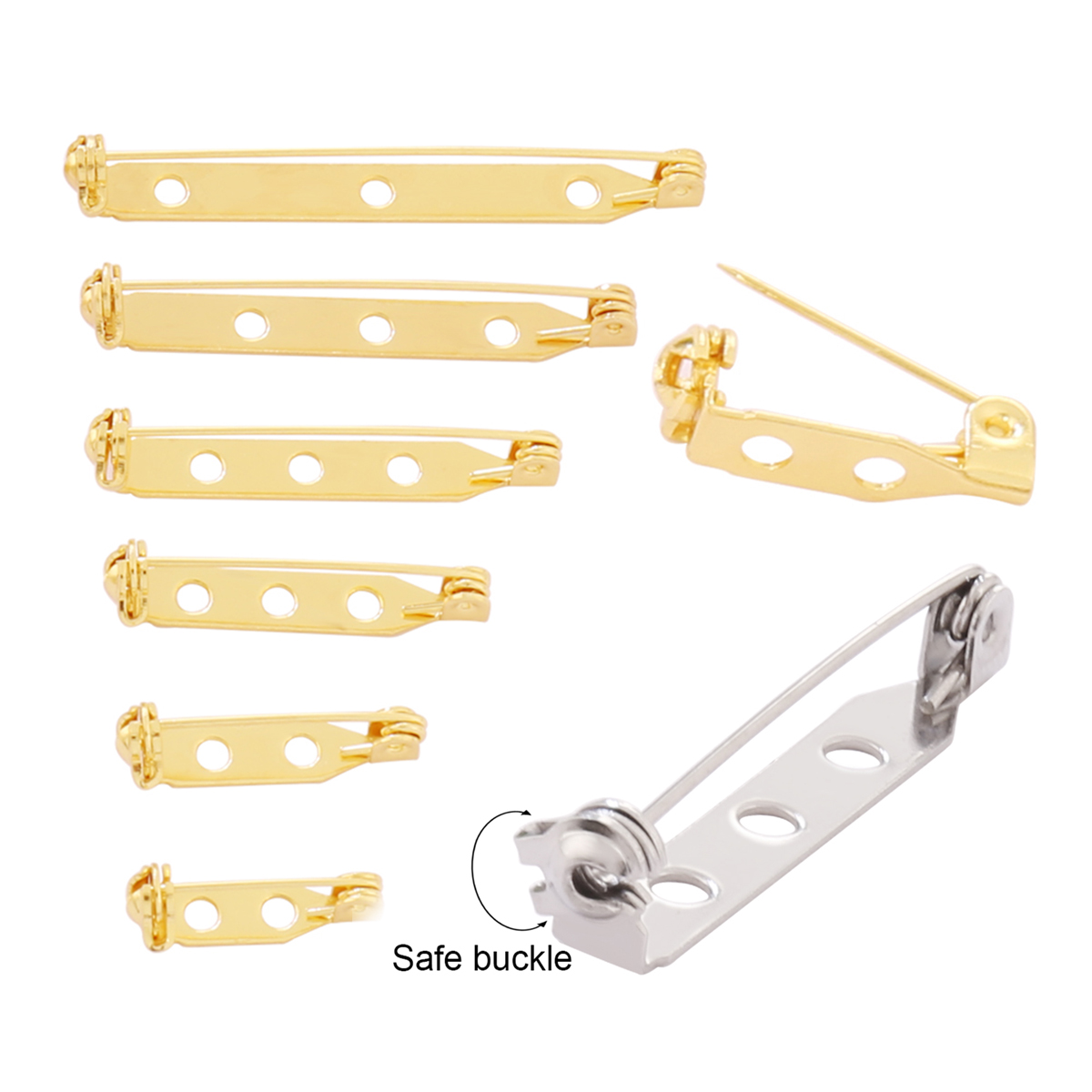 10 stücke 17-45mm Brosche Clip – Brooch Pin Gold Bewertung und Preis