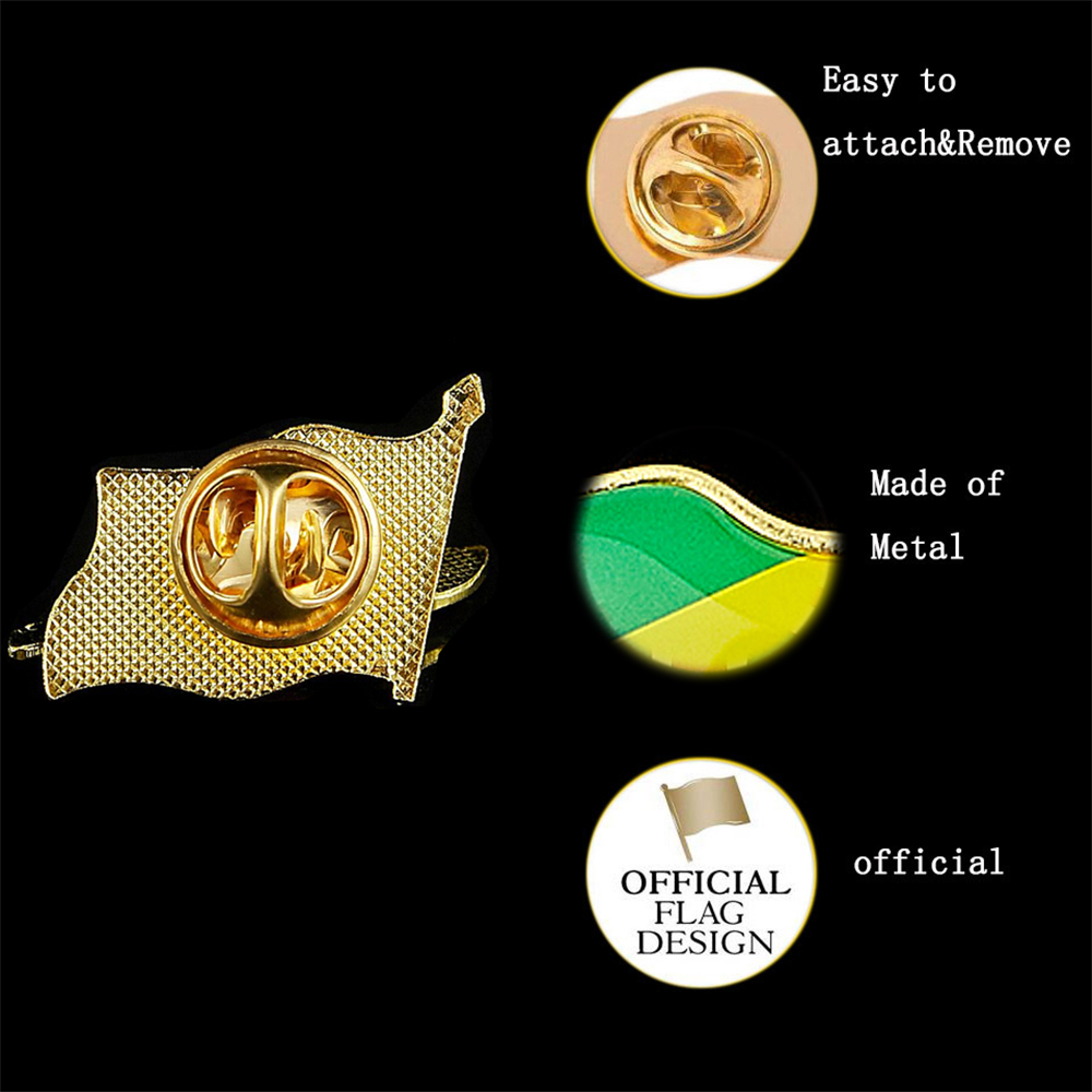 Republik der Kongo afrikanisch – Brooch Pin Gold Bewertung und Preis