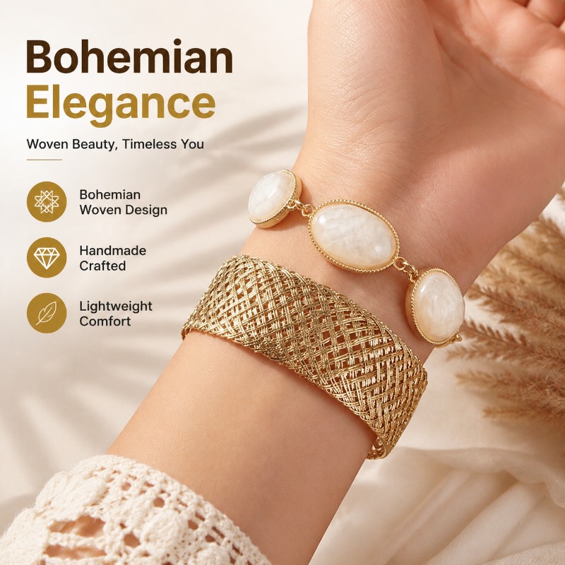 Böhmisches Gewebtes Harz-Armba – Resin Bangle Bracelet Bewertung und Preis