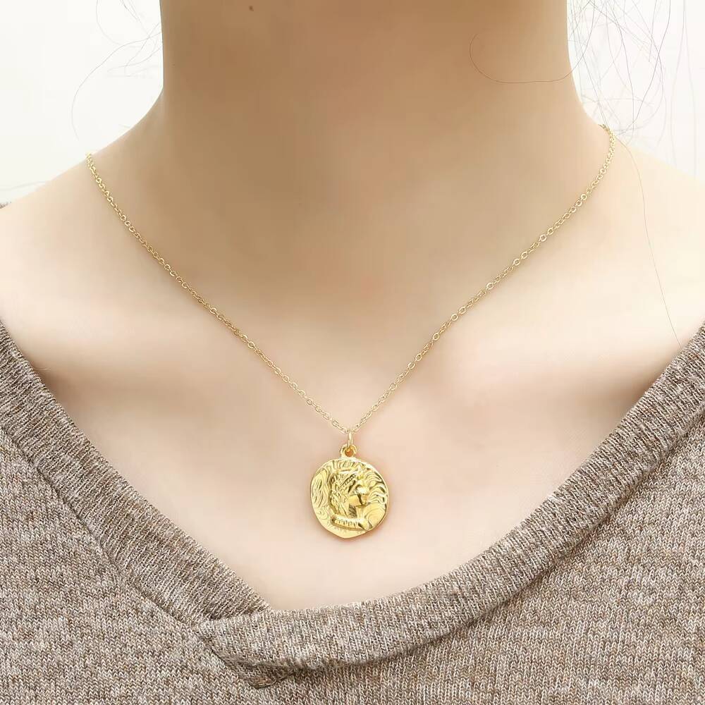 Edelstahl vergoldet Königin El – Coin Necklace Delicate Bewertung und Preis
