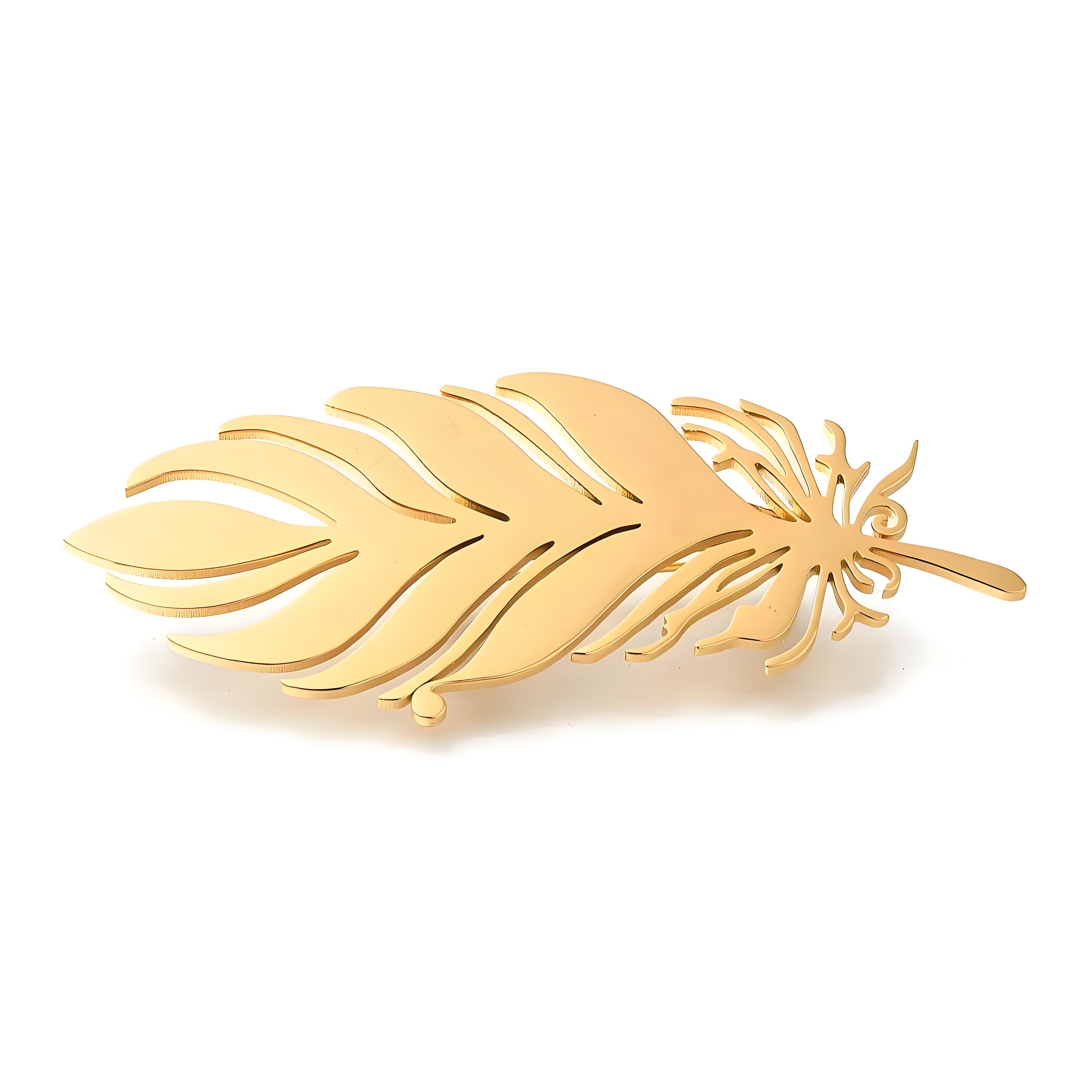Vergoldete Federbrosche, exqui – Brooch Pin Gold Bewertung und Preis