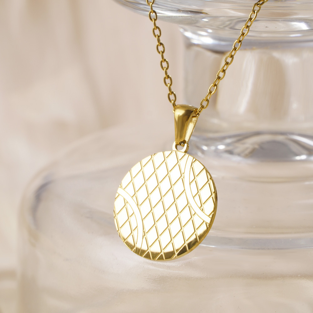 Edelstahl Mode Zarte Sport-Bas – Coin Necklace Delicate Bewertung und Preis